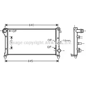 Радиатор охлаждения двигателя AVA QUALITY COOLING ML6 TGZ 10RLELW 2021791 FT2362