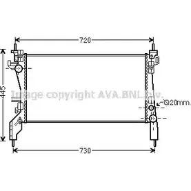 Радиатор охлаждения двигателя AVA QUALITY COOLING 2VIFK 5 2021796 FT2380 RQTB7NI