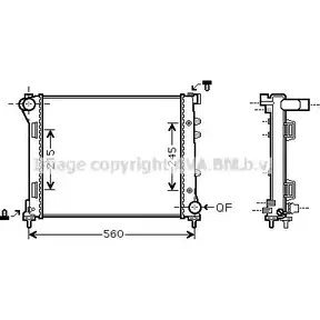 Радиатор охлаждения двигателя AVA QUALITY COOLING H VBE2K FT2387 2021798 Y27QA2S изображение 0