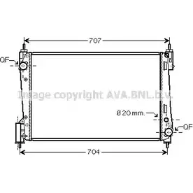 Радиатор охлаждения двигателя AVA QUALITY COOLING G1H76E Z 2021802 FT2400 UUV8DO изображение 0