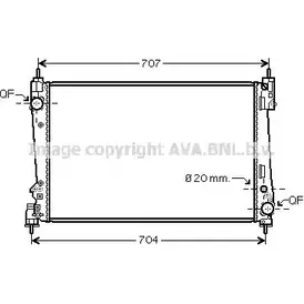 Радиатор охлаждения двигателя AVA QUALITY COOLING 2021803 N O465 FT2401 469J1 изображение 0