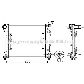 Радиатор охлаждения двигателя AVA QUALITY COOLING FT2403 MI7AVC7 2021804 LIWRBI 2 изображение 0