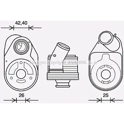 Масляный радиатор двигателя AVA QUALITY COOLING OE7J Y1W 4045385217427 2021829 FT3610 изображение 0