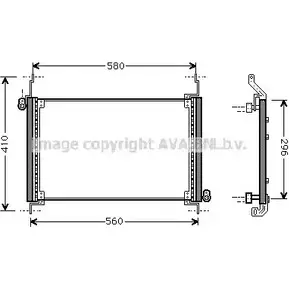 Радиатор кондиционера AVA QUALITY COOLING FT5127 Z3ARZFD 2021868 K2 VI7WL