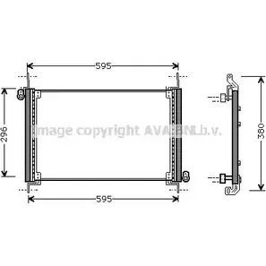 Радиатор кондиционера AVA QUALITY COOLING 2021888 E CE819J FT5187 4045385010844
