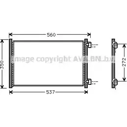 Радиатор кондиционера AVA QUALITY COOLING 2021899 TUK ONL FT5214 4045385010950 изображение 0