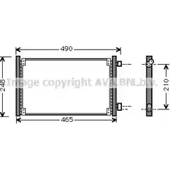 Радиатор кондиционера AVA QUALITY COOLING 2021906 FT5223 E1F7 KK6 4045385011018