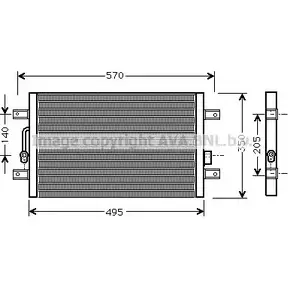 Радиатор кондиционера AVA QUALITY COOLING VLOSJ FT5240 2021909 Y G28N68 изображение 0