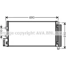 Радиатор кондиционера AVA QUALITY COOLING GLYXVI 2021934 EFC7U UB FT5356 изображение 0