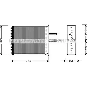 Радиатор печки, теплообменник AVA QUALITY COOLING 4M 6IX 4045385021819 2021960 FT6193
