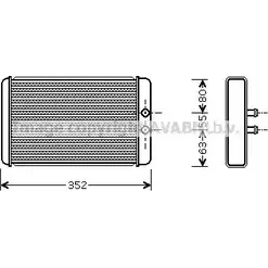 Радиатор печки, теплообменник AVA QUALITY COOLING 2021966 FT6265 M0ONUG S1G5 G изображение 0