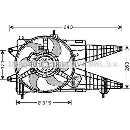 Вентилятор радиатора AVA QUALITY COOLING FT7536 2022007 4045385088119 T 8J2E