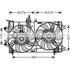 Вентилятор радиатора двигателя AVA QUALITY COOLING 2022008 F6 TZIN I33IQ FT7537