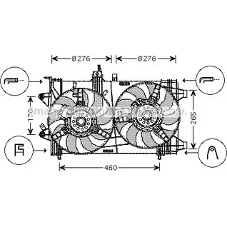 Вентилятор радиатора AVA QUALITY COOLING 4045385088133 C V416H 2022009 FT7538 изображение 0
