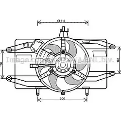Вентилятор радиатора AVA QUALITY COOLING 4045385105908 54YE YE FT7555 2022026