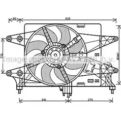 Вентилятор радиатора AVA QUALITY COOLING FT7559 4045385105939 2022030 W5G 8K0
