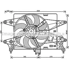 Вентилятор радиатора AVA QUALITY COOLING 4045385105946 2022031 FT7560 OV POR