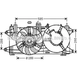 Вентилятор радиатора AVA QUALITY COOLING 7I F54 FT7573 4045385169382 2022044 изображение 0