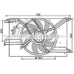 Вентилятор радиатора двигателя AVA QUALITY COOLING LN Z7WB FT7579 OJJ8Q 2022050 изображение 0