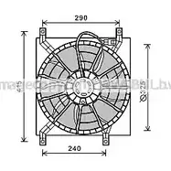 Вентилятор радиатора AVA QUALITY COOLING U2C WKL FT7580 4045385172634 2022051