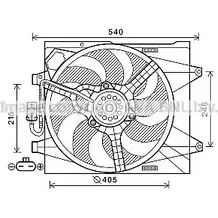 Вентилятор радиатора AVA QUALITY COOLING FT7582 2022053 4045385174485 JP2QG J3