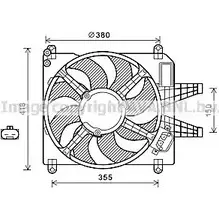 Вентилятор радиатора двигателя AVA QUALITY COOLING AX X2NQ 2022060 8EHSY FT7589 изображение 0