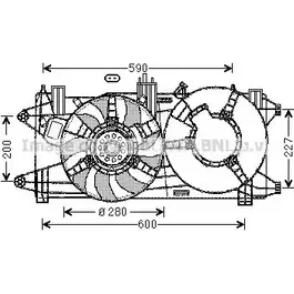 Вентилятор радиатора AVA QUALITY COOLING 2Y2N 2 4045385186440 2022067 FT7596