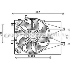 Вентилятор радиатора двигателя AVA QUALITY COOLING 1GDH X 2022069 FT7598 IWGLN изображение 0