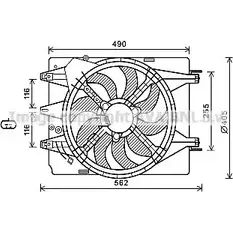Вентилятор радиатора AVA QUALITY COOLING 2022070 4045385193592 FT7599 VG K4G6 изображение 0