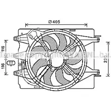 Вентилятор радиатора AVA QUALITY COOLING 47V6K HF FT7601 4045385193677 2022072 изображение 0