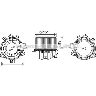Моторчик вентилятора печки AVA QUALITY COOLING FT8439 2022099 4045385195657 5 PCF0