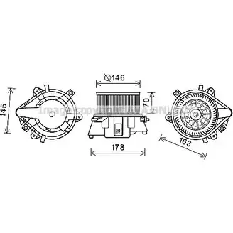 Моторчик вентилятора печки AVA QUALITY COOLING 2022105 4045385202133 PQNPXD J FT8451