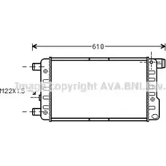 Радиатор охлаждения двигателя AVA QUALITY COOLING 2022119 FTA2115 04C W85M 4045385097616