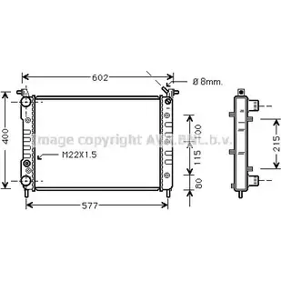 Радиатор охлаждения двигателя AVA QUALITY COOLING FTA2232 4045385107377 2022141 XY7XB YN