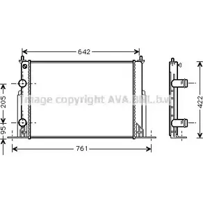 Радиатор охлаждения двигателя AVA QUALITY COOLING FTA2244 W 2L366K 4045385107391 2022145 изображение 0