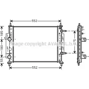Радиатор охлаждения двигателя AVA QUALITY COOLING 41K 6B 4045385180653 2022150 FTA2260