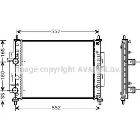 Радиатор охлаждения двигателя AVA QUALITY COOLING 2022154 4045385180516 3C B2Z FTA2268