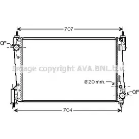 Радиатор охлаждения двигателя AVA QUALITY COOLING 2022165 FTA2311 4045385163915 R4 UTS