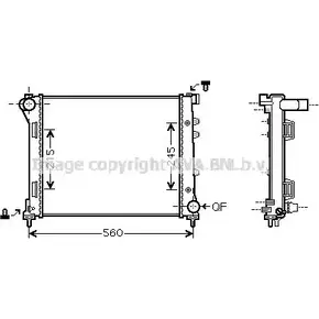 Радиатор охлаждения двигателя AVA QUALITY COOLING 2022172 8DA CE FTA2346 4045385169191 изображение 0