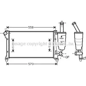 Радиатор охлаждения двигателя AVA QUALITY COOLING RI64P F FTA2368 4045385185306 2022175