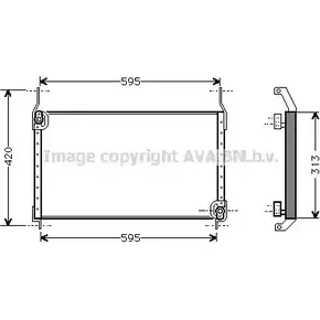 Радиатор кондиционера AVA QUALITY COOLING HT9C3F S FTA5204 2022197 1U4M7B