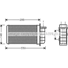 Радиатор печки, теплообменник AVA QUALITY COOLING FTA6191 LCS VVL 4045385166787 2022218