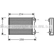 Радиатор печки, теплообменник AVA QUALITY COOLING FTA6242 4045385186693 2022220 6DXT7 RH