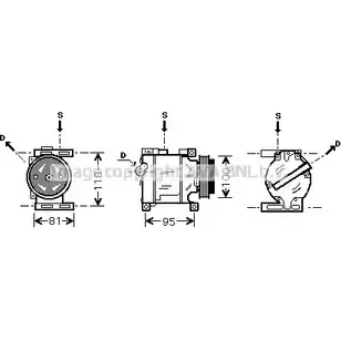 Компрессор кондиционера AVA QUALITY COOLING SGIEPQ 2 2022229 4045385211678 FTAK090 изображение 0