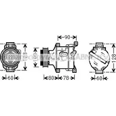 Компрессор кондиционера AVA QUALITY COOLING 4V 51MJ FTAK103 4045385215652 2022230