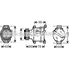 Компрессор кондиционера AVA QUALITY COOLING 2022263 4045385036370 1E 58K FTK103