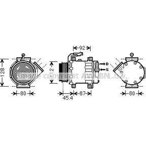 Компрессор кондиционера AVA QUALITY COOLING PZ8R 7 FTK366 4045385108398 2022274