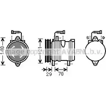 Компрессор кондиционера AVA QUALITY COOLING FTK367 HP CG7 2022275 LRD5NV изображение 0