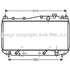 Радиатор охлаждения двигателя AVA QUALITY COOLING 4045385023158 HD2114 2022391 R 025K