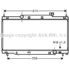 Радиатор охлаждения двигателя AVA QUALITY COOLING MM MEIBY 4045385056880 HD2164 2022403 изображение 0